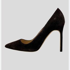 Manolo Blahnik BB 105MM Brown Suede Women's Pumps Heels